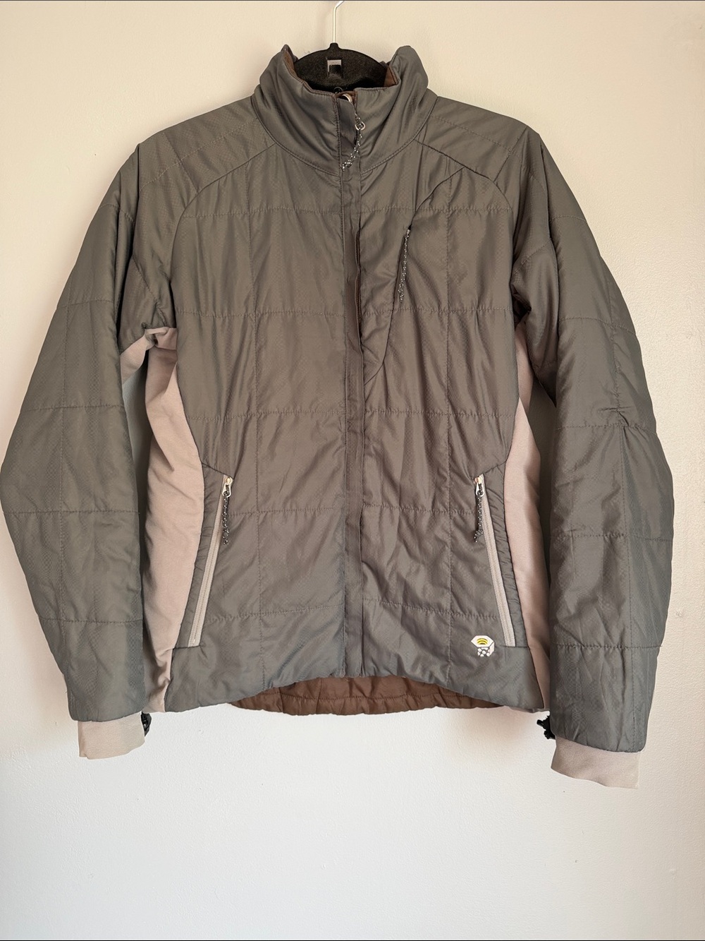 Mountain Hardwear Reversible Embroidered PrimaLoft Jacket Brown Gray Small - Picture 8 of 10